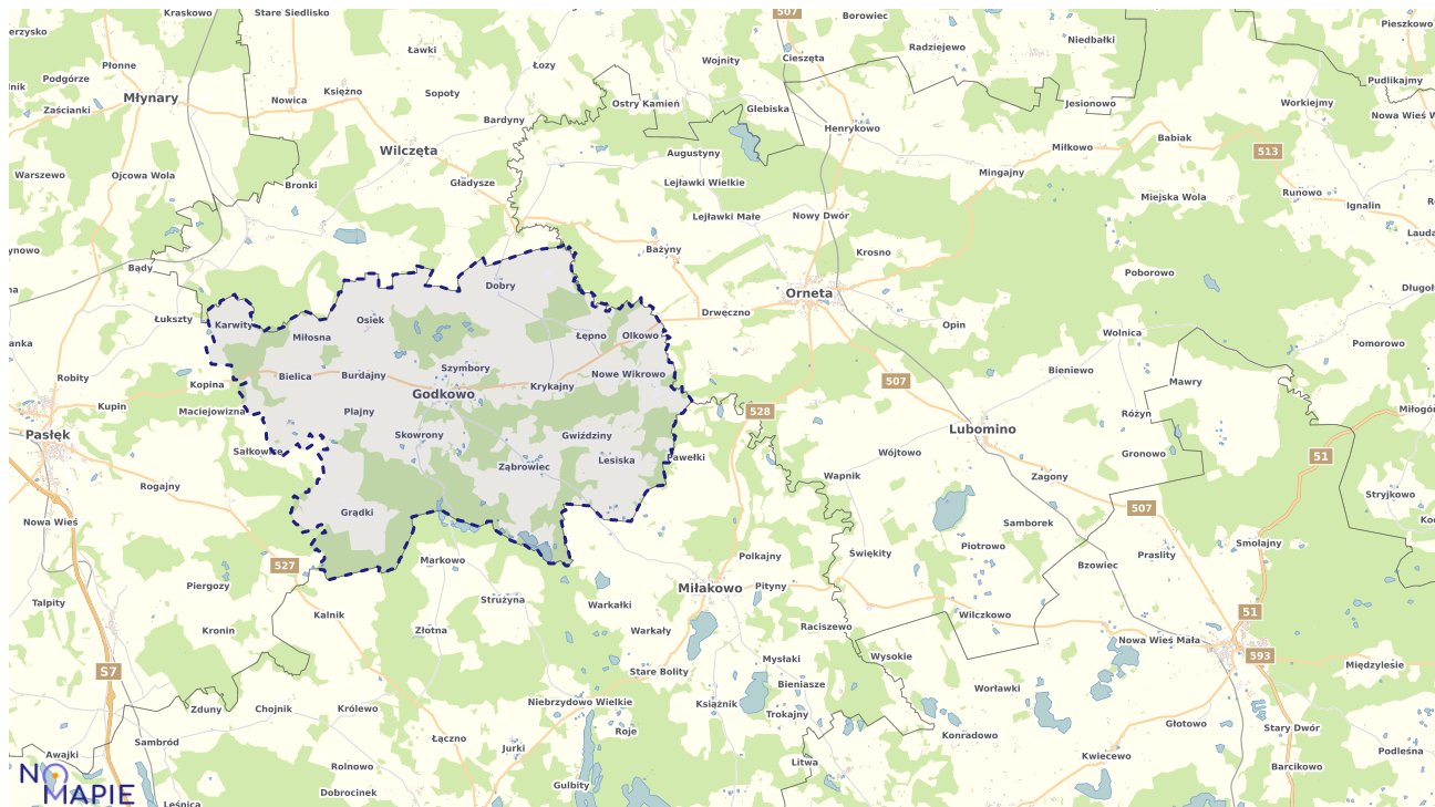 Mapa wyborów do sejmu Godkowo